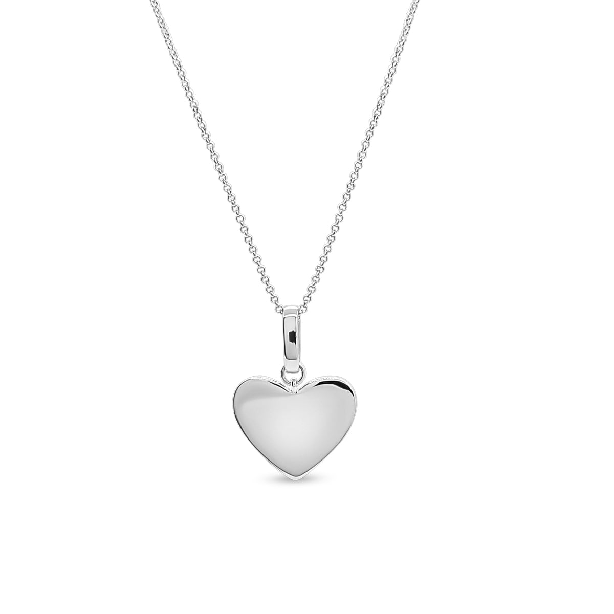 Silver Personalised Heart of Love Pendant With Link Chain – GIVA Jewellery