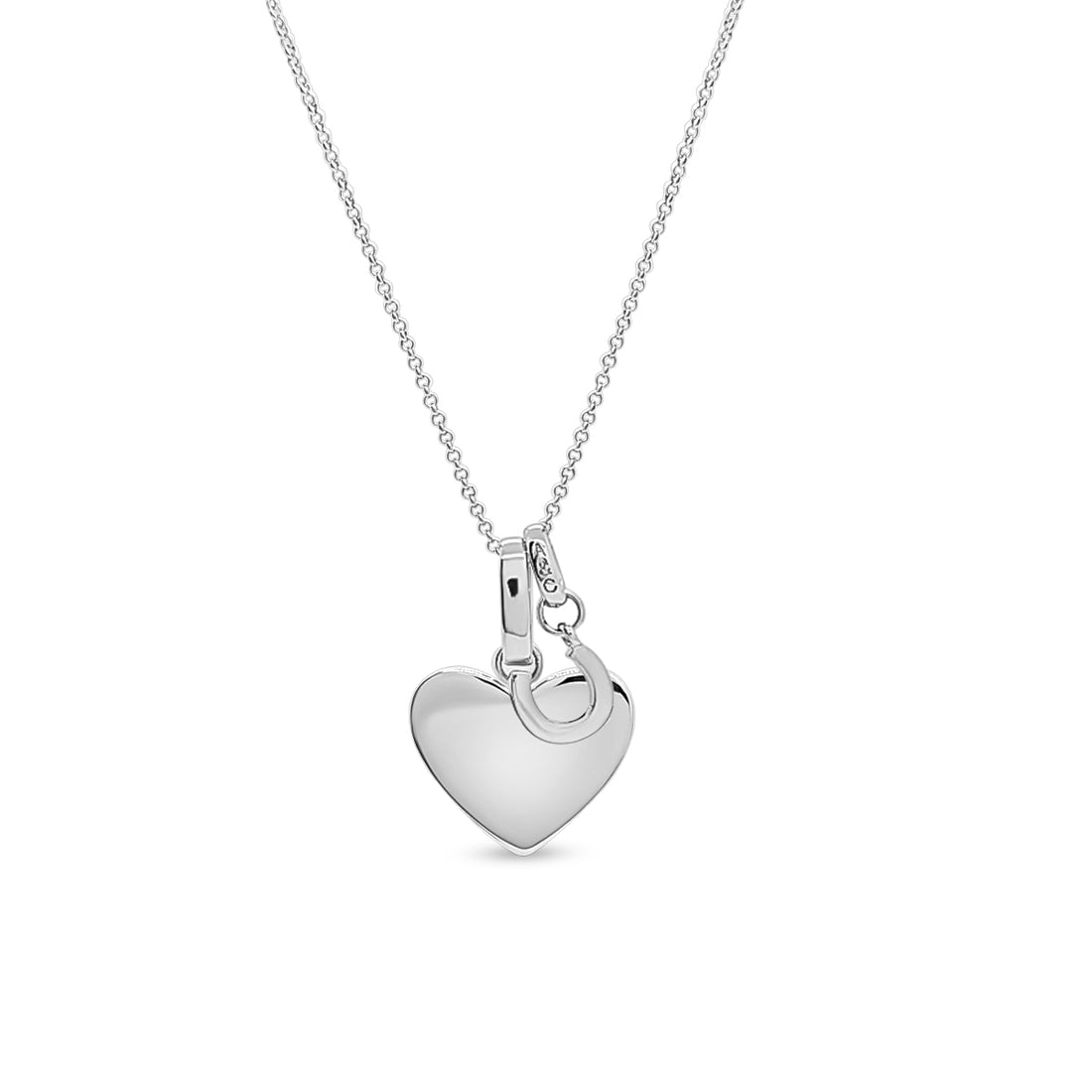 Personalised Heart Necklace - Variants with Horseshoe & Birthstone