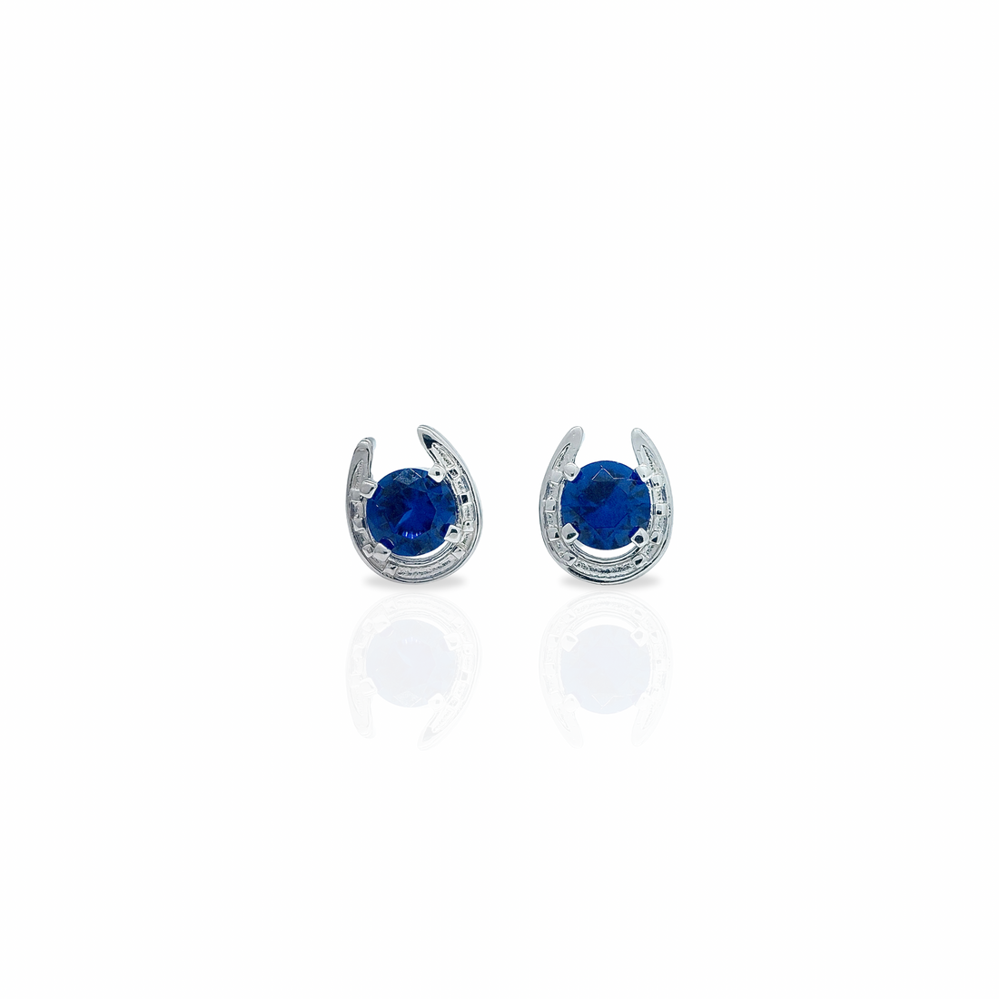 Horseshoe Birthstone Earrings