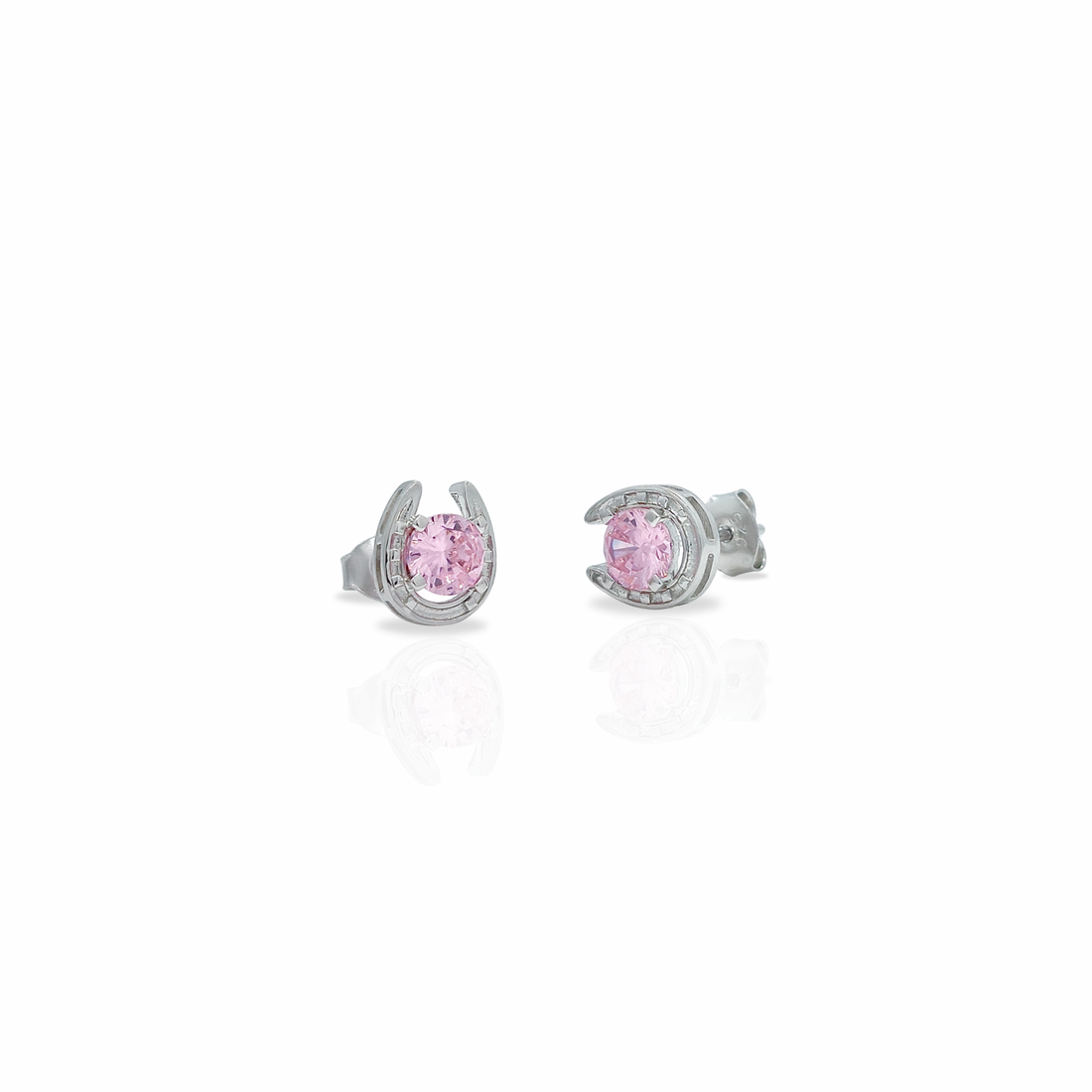 Horseshoe Birthstone Earrings