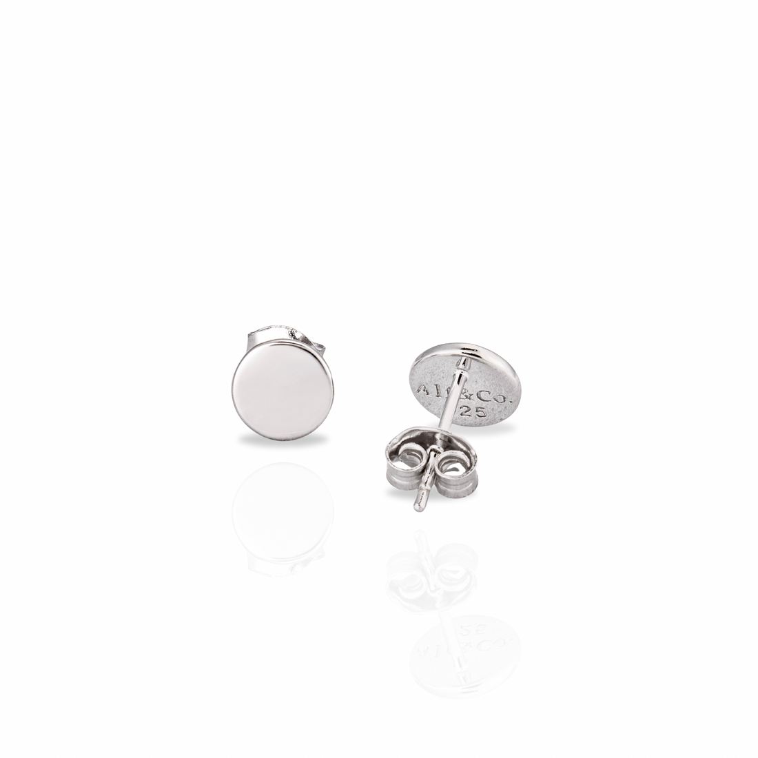 Personalised Round Disc Stud Earrings