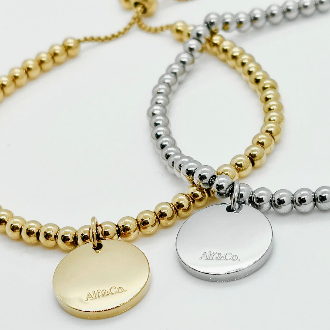 Personalised Stainless Steel Coin Bracelet