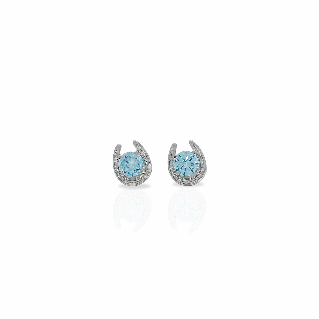 Horseshoe Birthstone Earrings