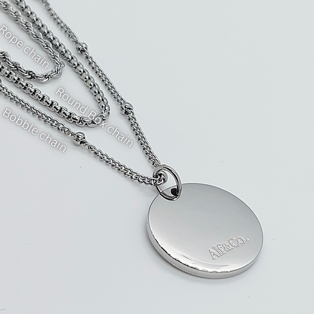 Personalised Fingerprint Coin Necklace