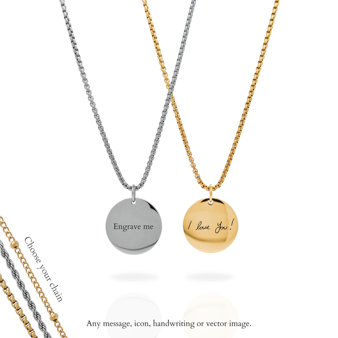 Personalised Stainless Steel Coin Necklace