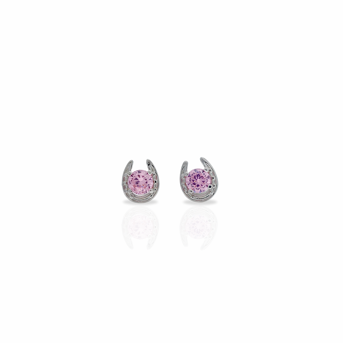 Horseshoe Birthstone Earrings