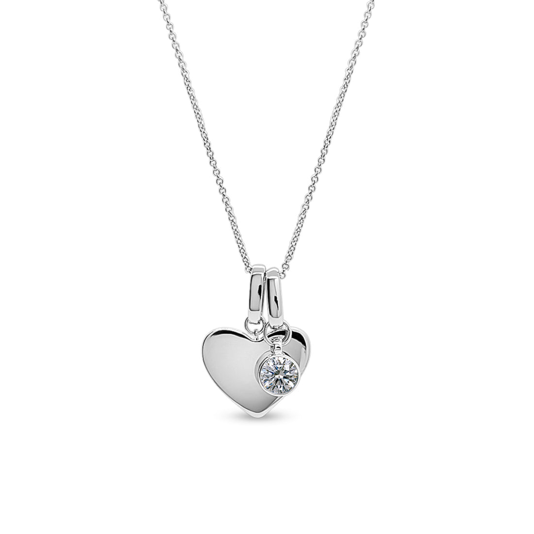 Personalised Heart Necklace - Variants with Horseshoe & Birthstone