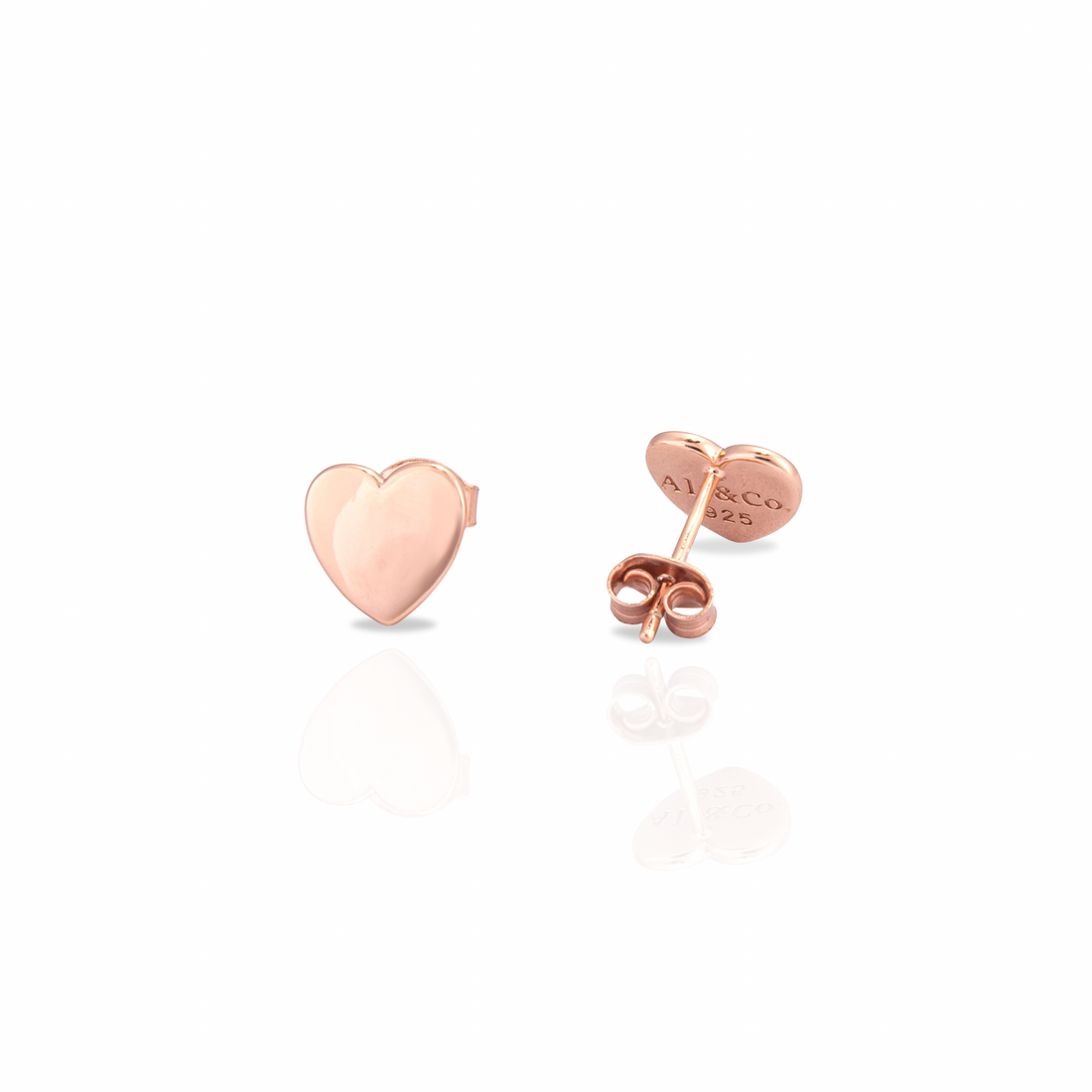 Personalised Heart Stud Earrings