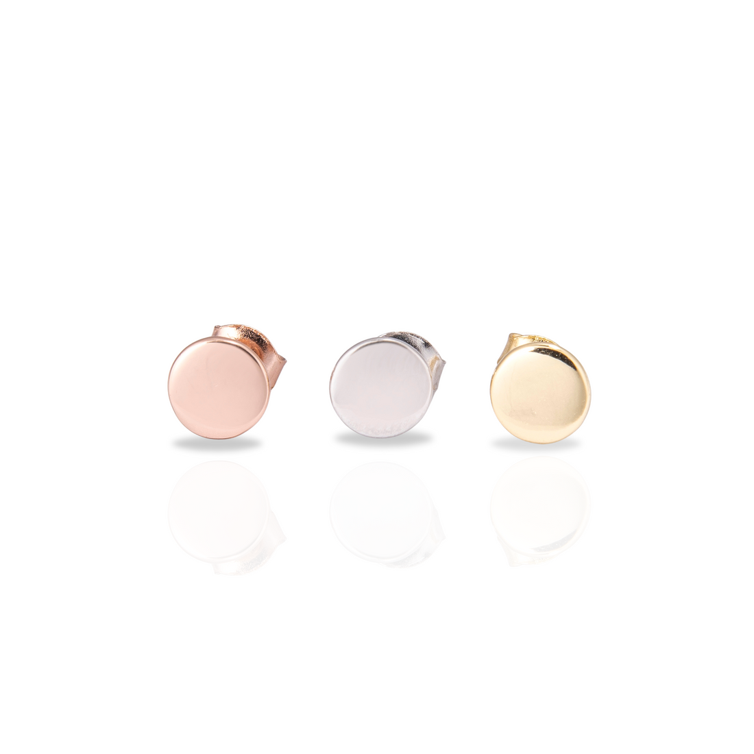 Personalised Round Disc Stud Earrings