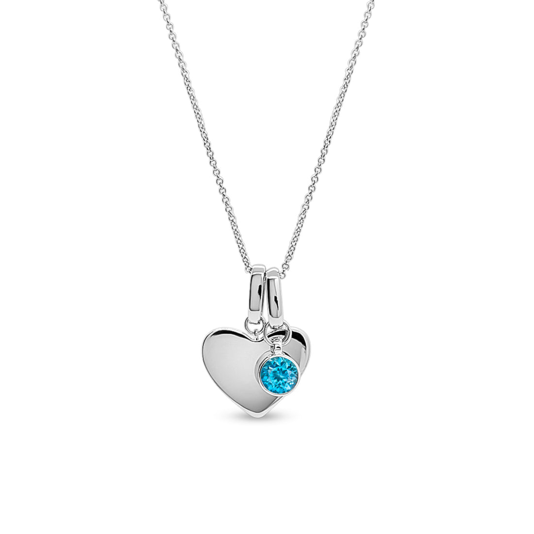 Personalised Heart Necklace - Variants with Horseshoe & Birthstone