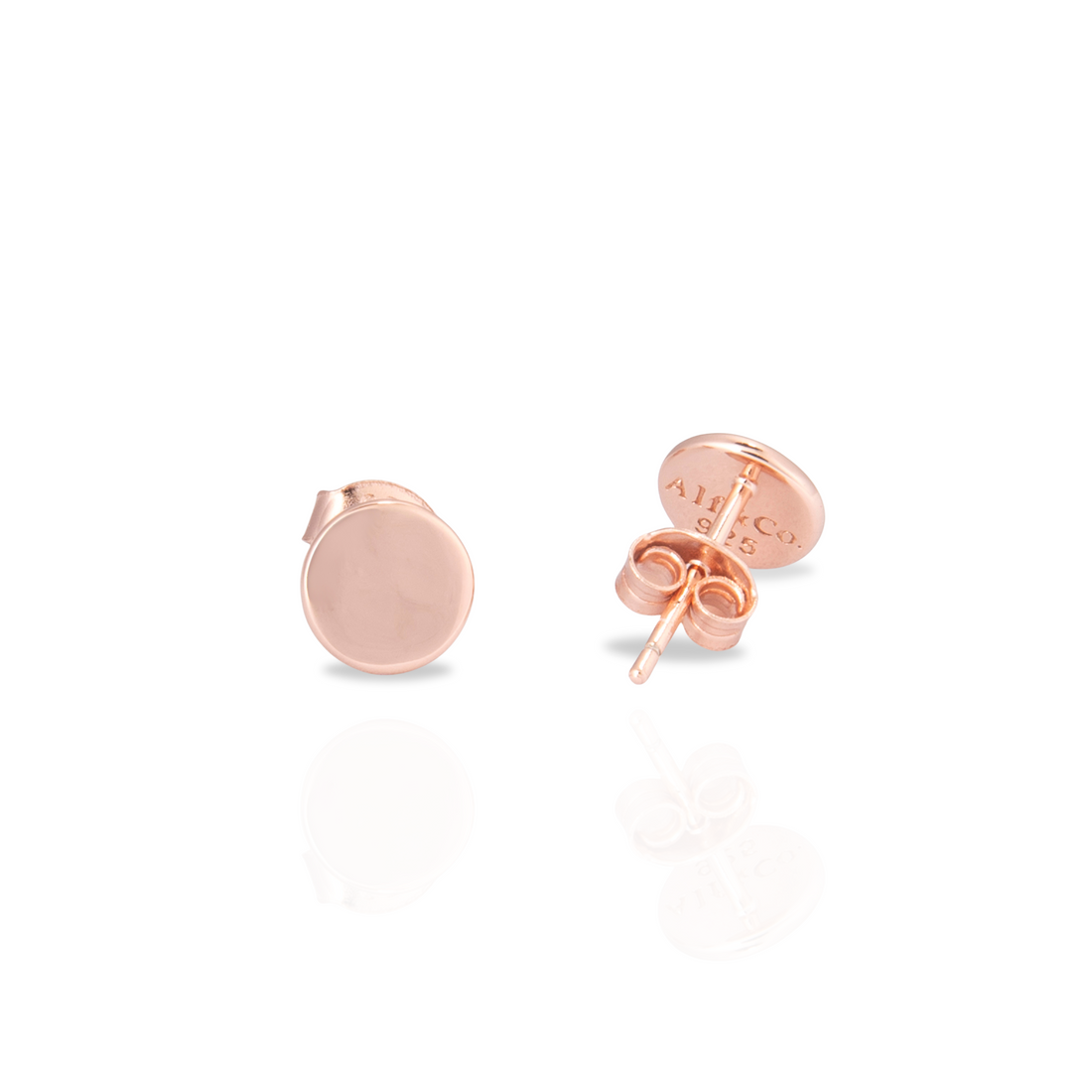 Personalised Round Disc Stud Earrings