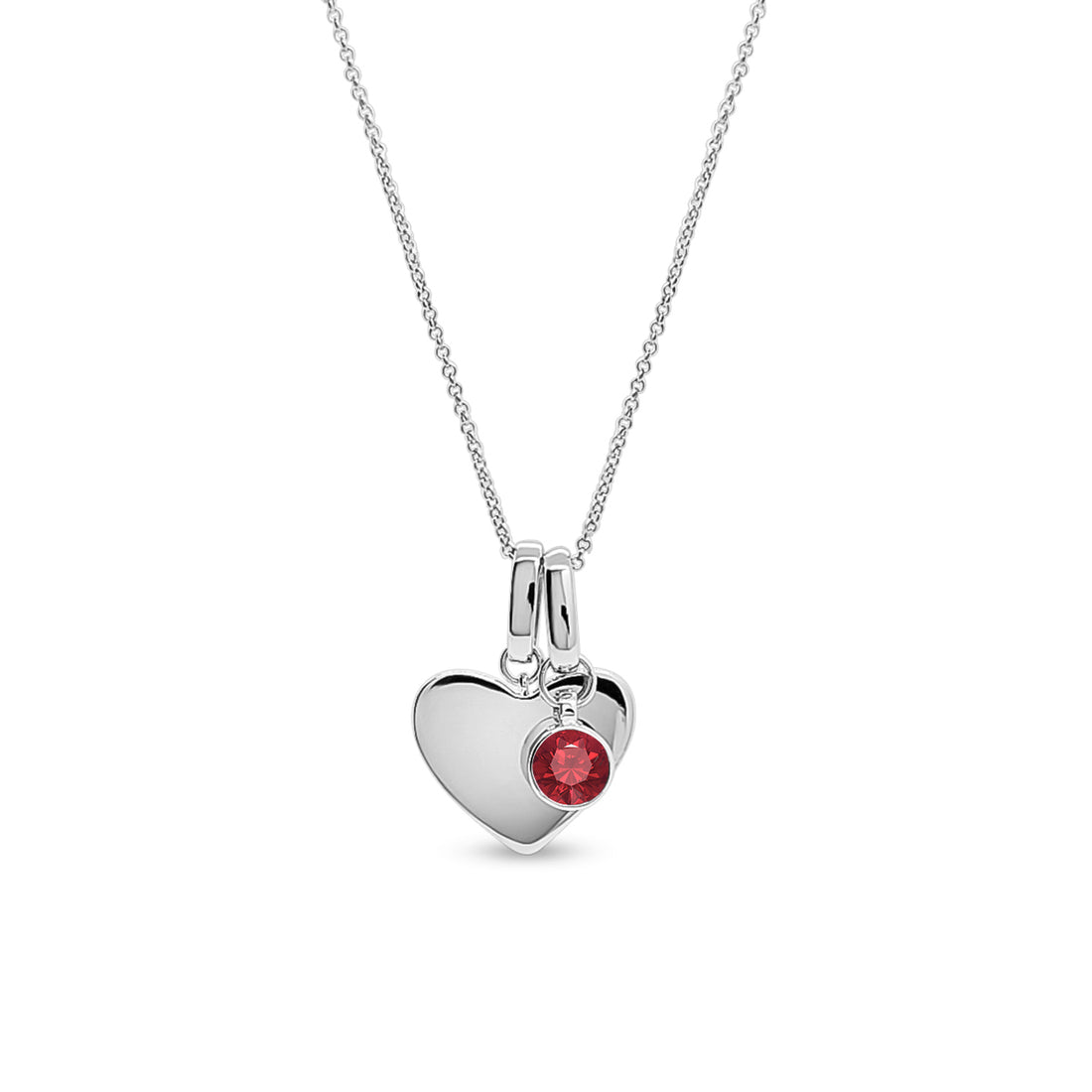 Personalised Heart Necklace - Variants with Horseshoe & Birthstone