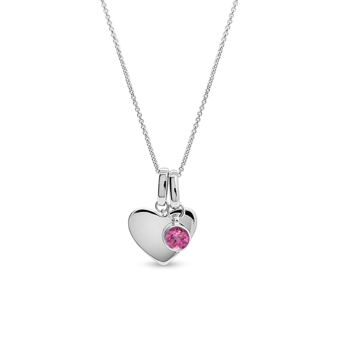 Personalised Heart Necklace - Variants with Horseshoe & Birthstone