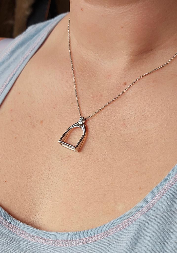 Silver Stirrup Necklace