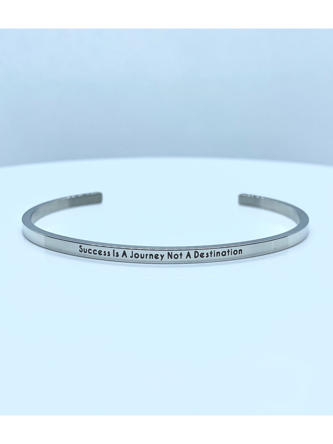 Inspirational Quote Bangle - Various - Silver