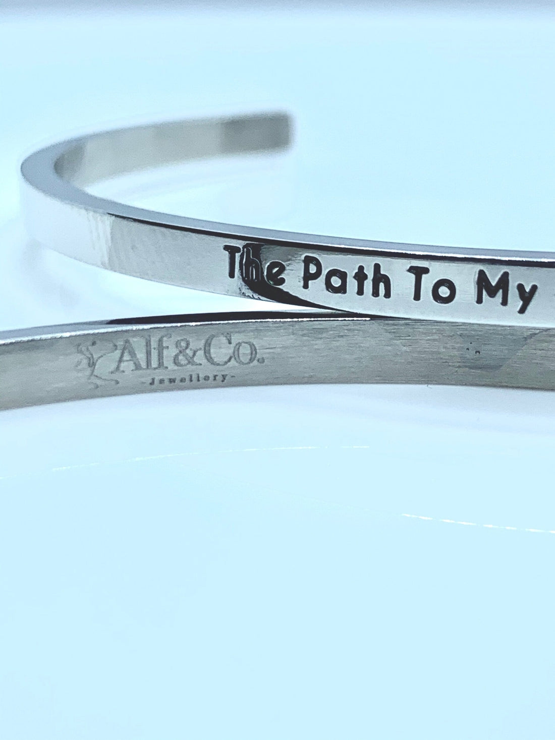 Inspirational Quote Bangle - Various - Silver