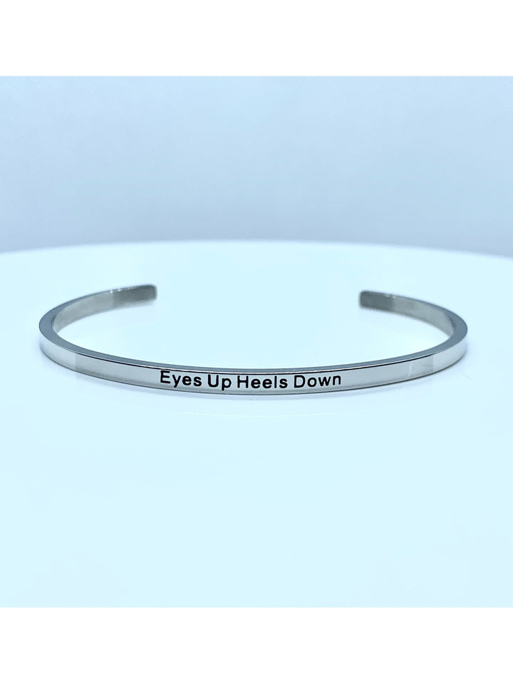 Inspirational Quote Bangle - Various - Silver