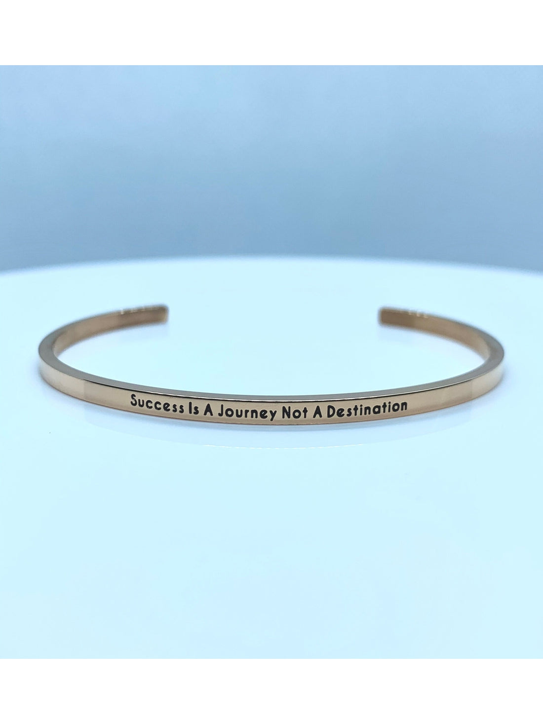 Inspirational Quote Bangle - Various - Rose Gold plated