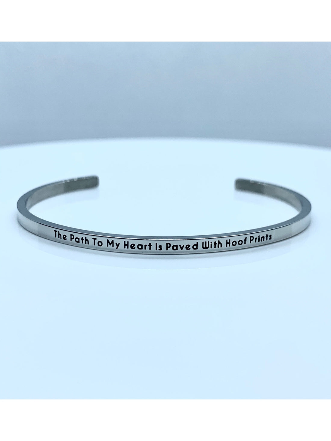 Inspirational Quote Bangle - Various - Silver