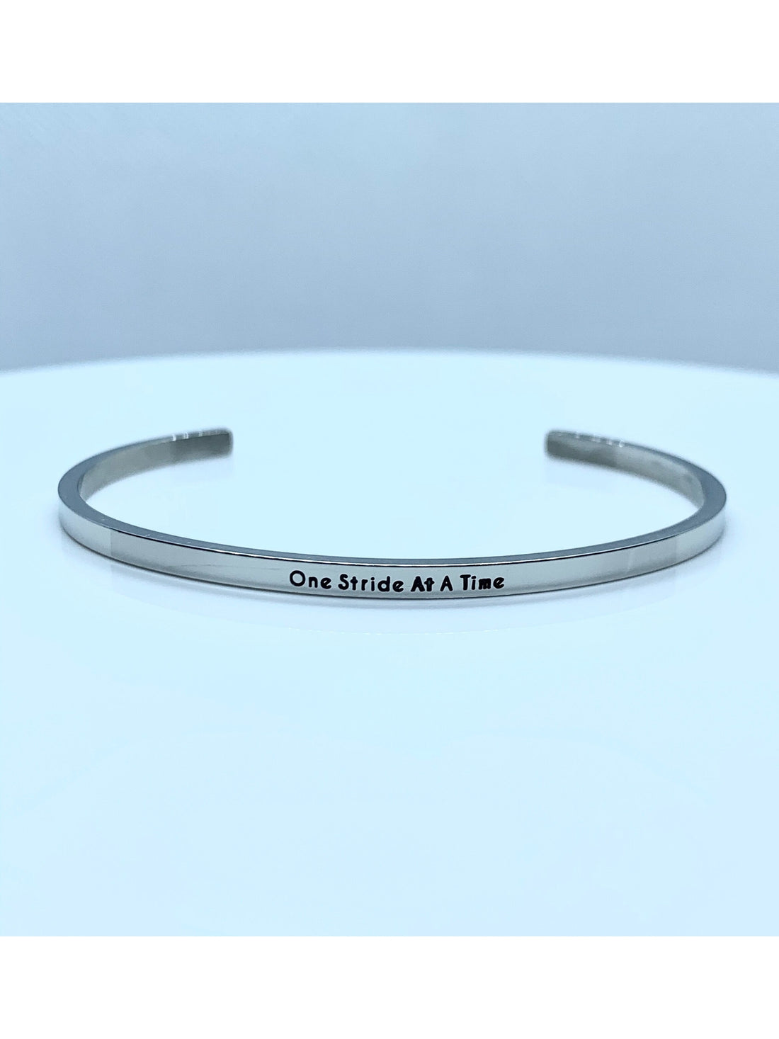 Inspirational Quote Bangle - Various - Silver