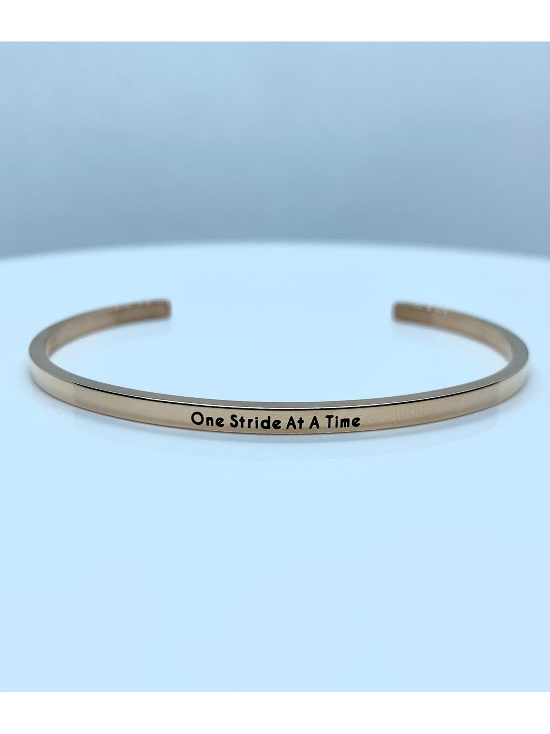 Inspirational Quote Bangle - Various - Rose Gold plated