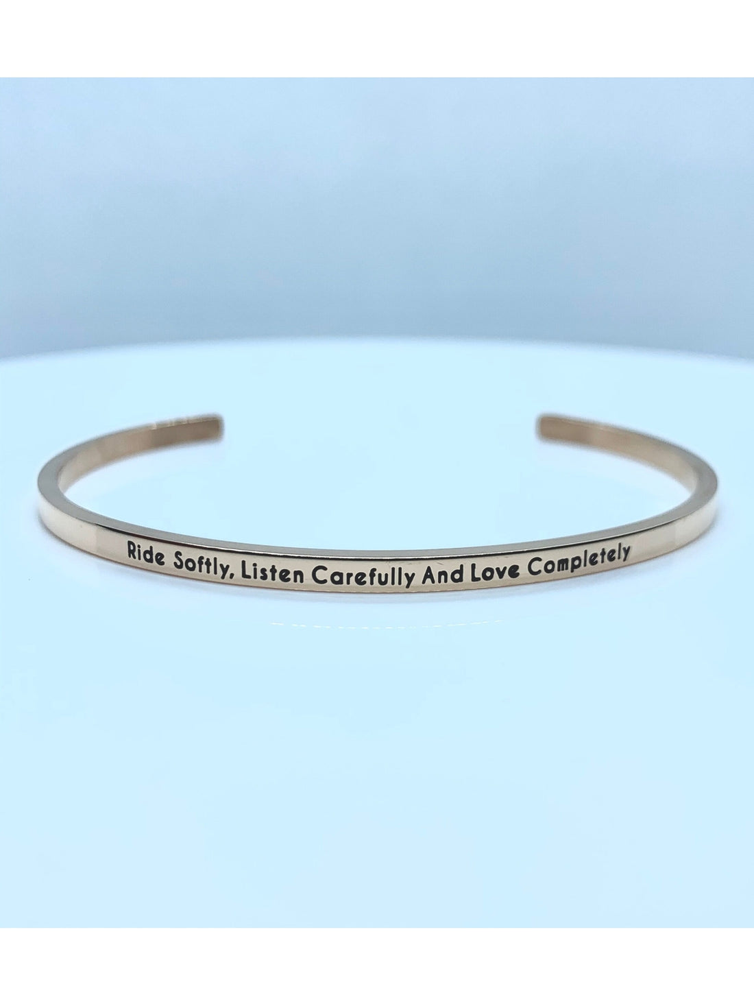 Inspirational Quote Bangle - Various - Rose Gold plated