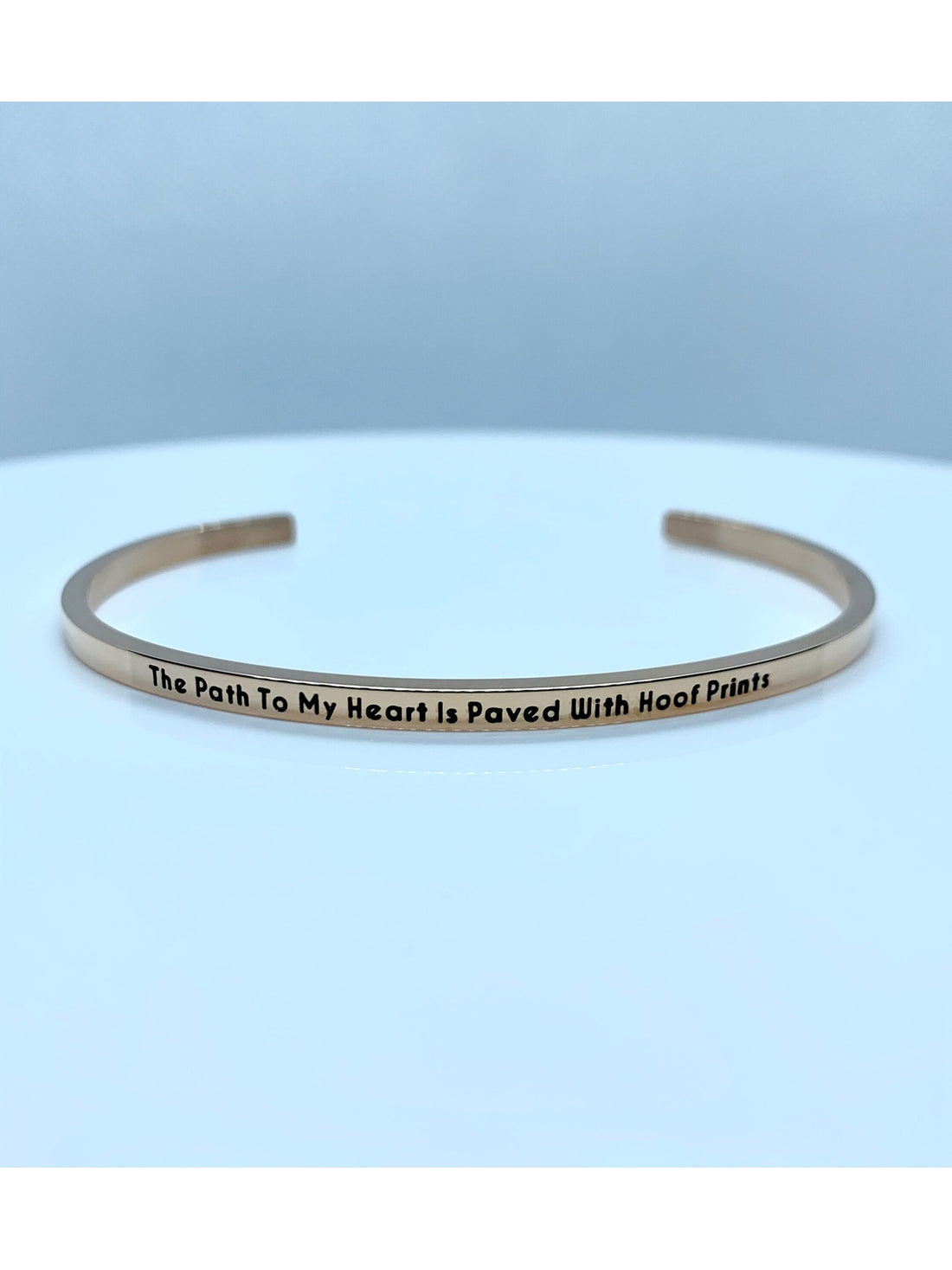 Inspirational Quote Bangle - Various - Rose Gold plated