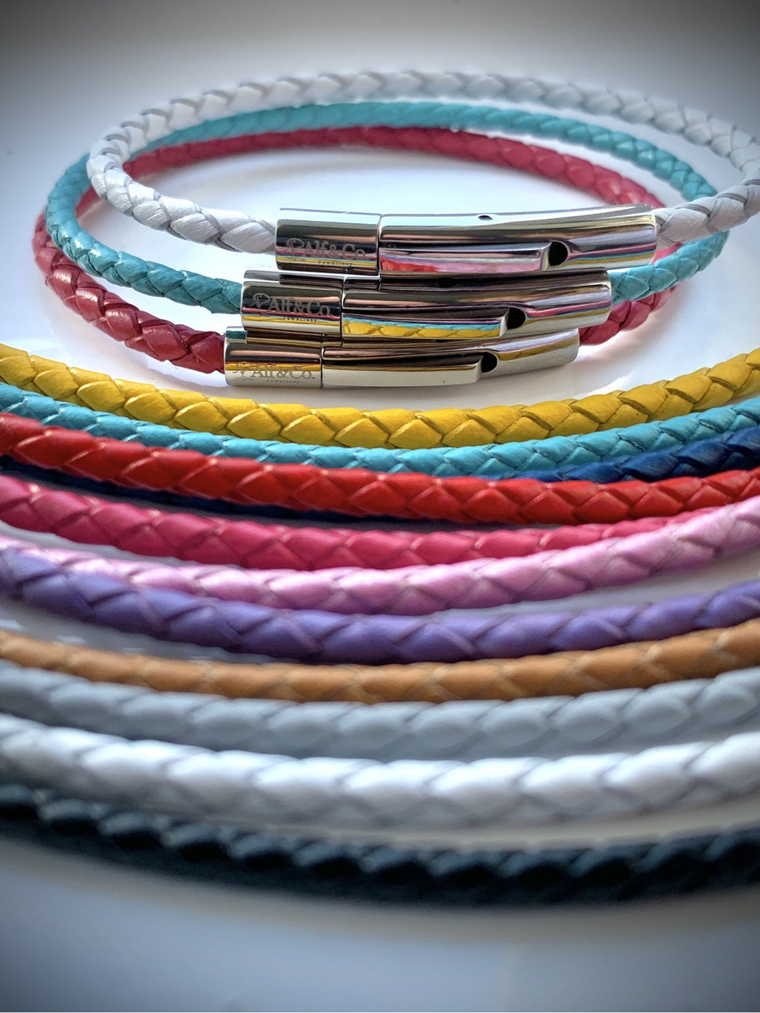 Hunt Whip Braided Leather Bracelet - Various Colours