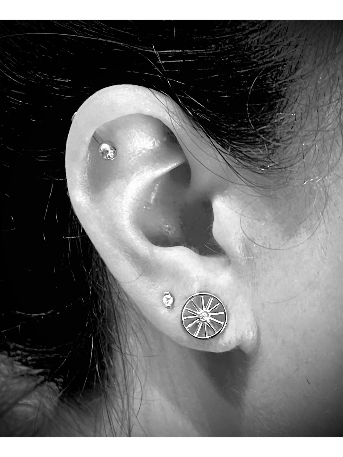 Carriage Wheel Stud Earring