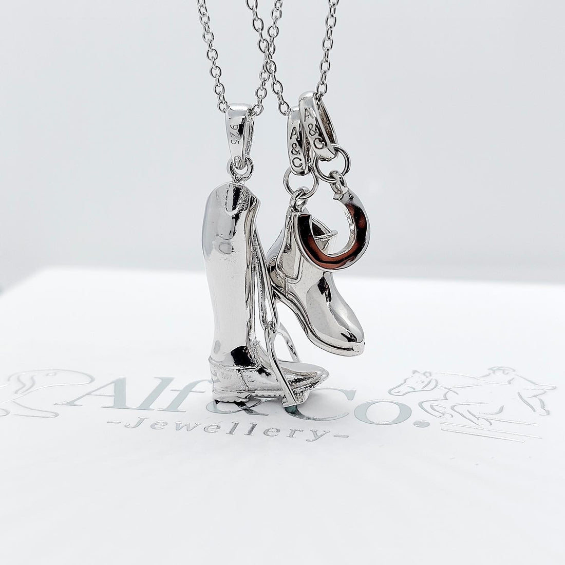 Horse Riding Boot & Stirrup Necklace